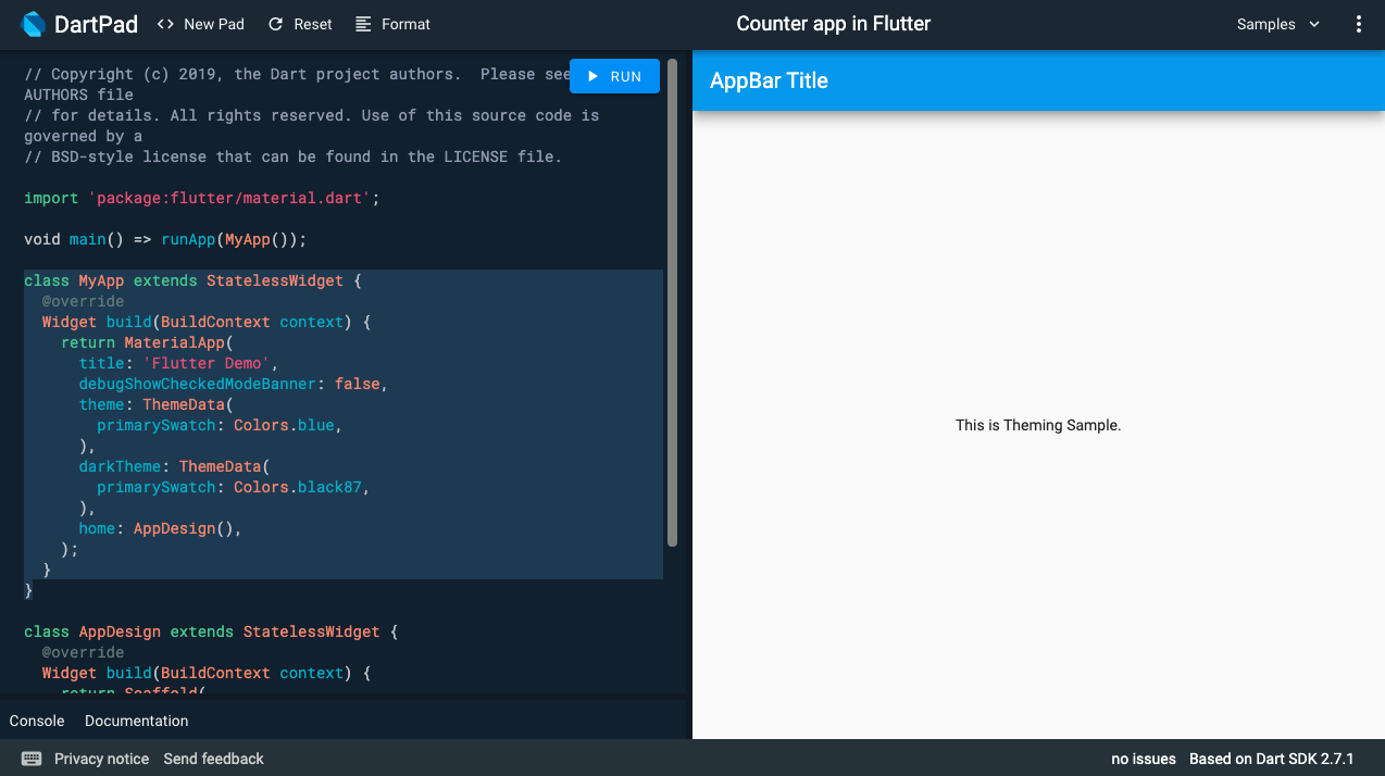 Dark Theme in Flutter